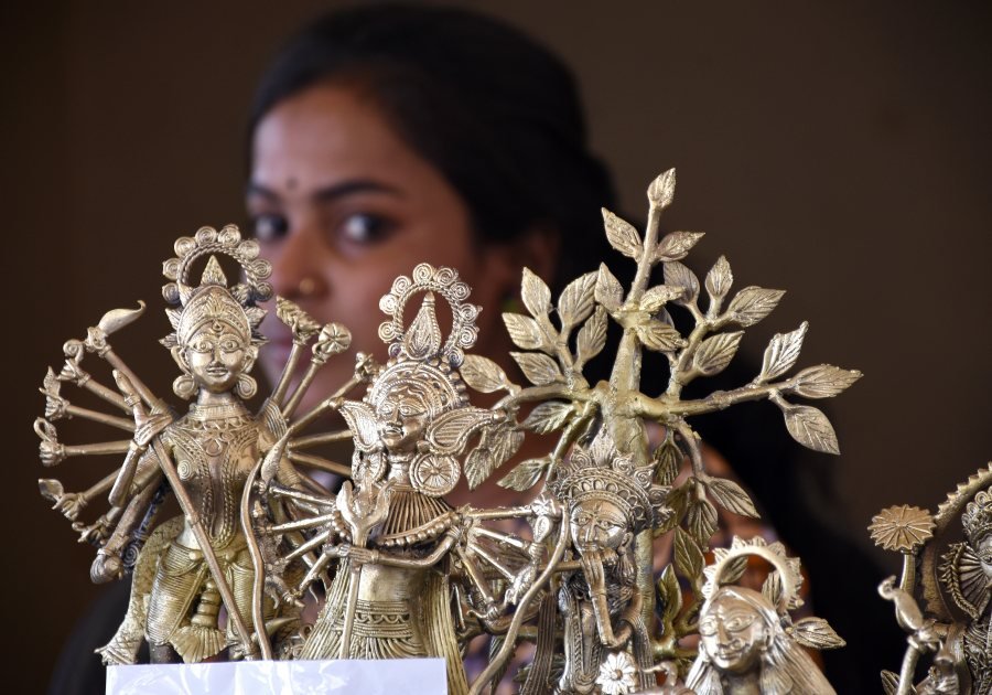Brass Diwali Kuber Deepak on Stand Diyas Table Diya Brass